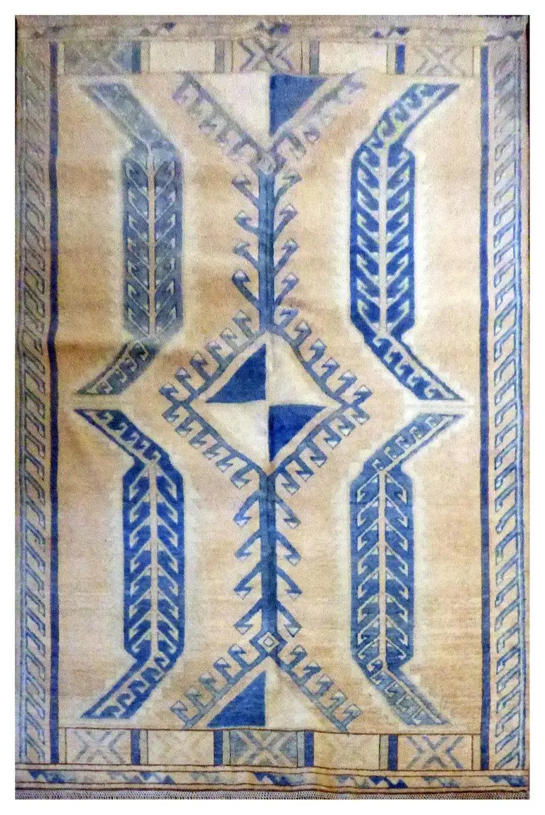 One Of The Kind Afghani Khotan Rug 7'3" x 5'